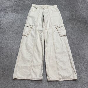Levi's Superlow Wide Leg Cargo Pants Womens 26 Off White Casual Streetwear 30x31